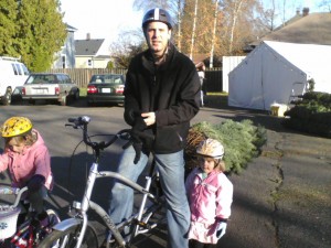 Christmas tree by bike Christmas tree by bike