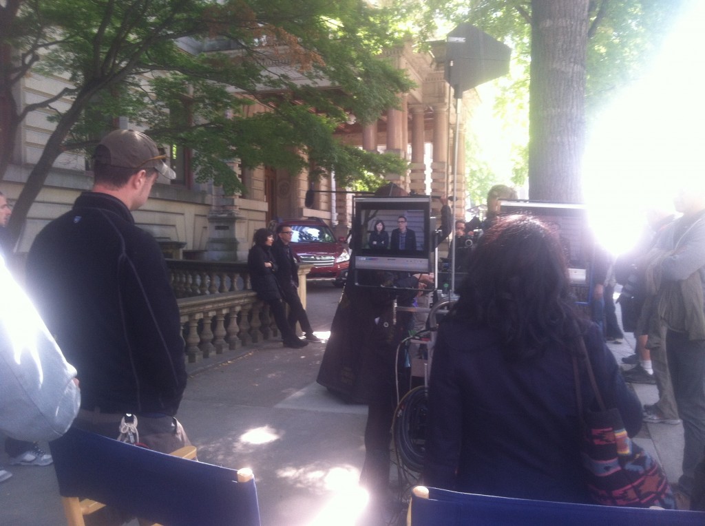 Fred and Carrie on set of Portlandia